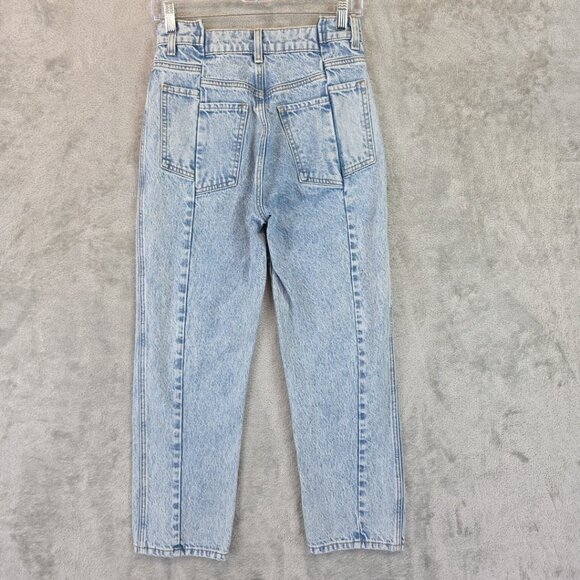 Revice Jeans Women's Size 27 Blue Gemini Fit High Rise Straight Leg Wedgie Crop - Picture 2 of 12